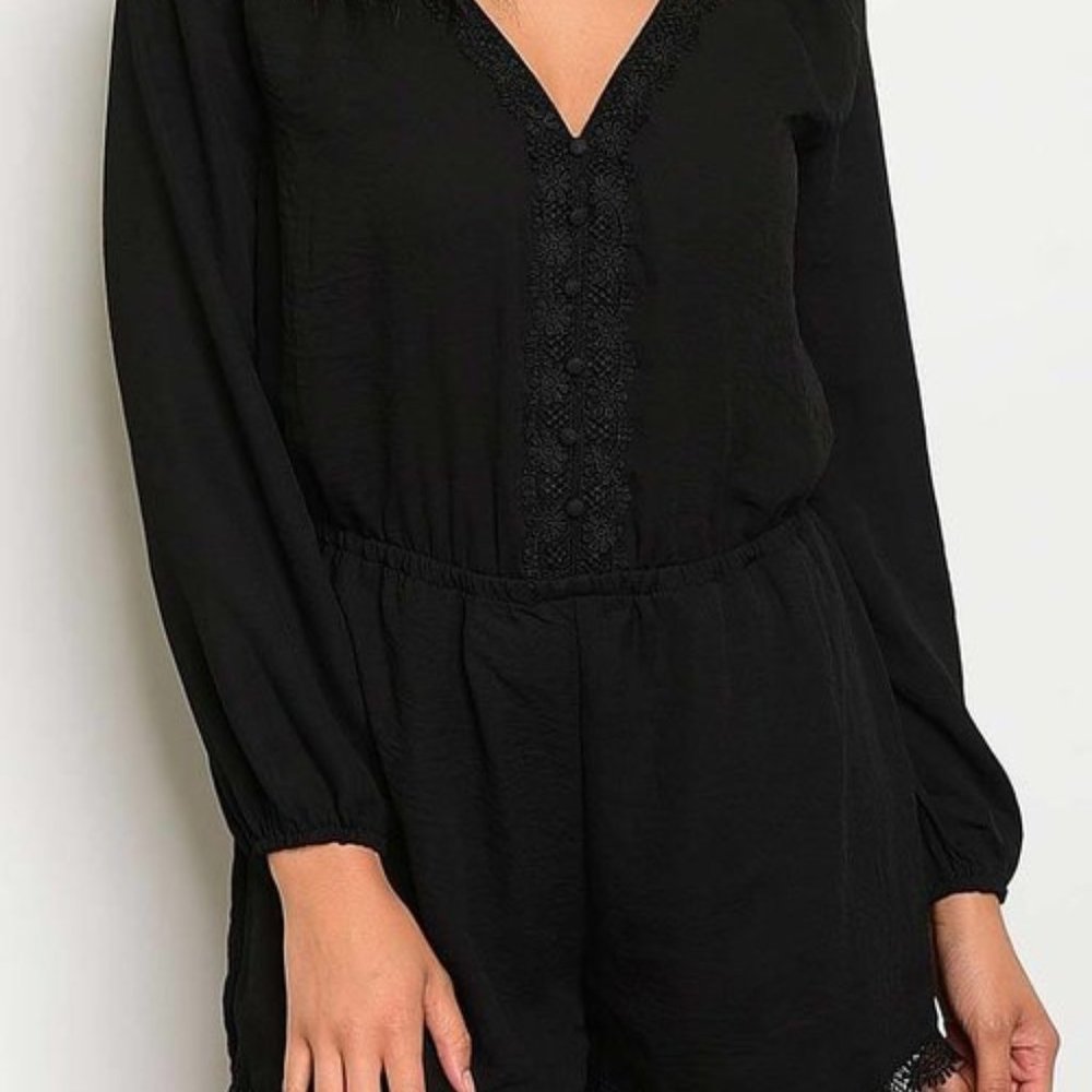 Long Sleeve Romper Jumpsuit